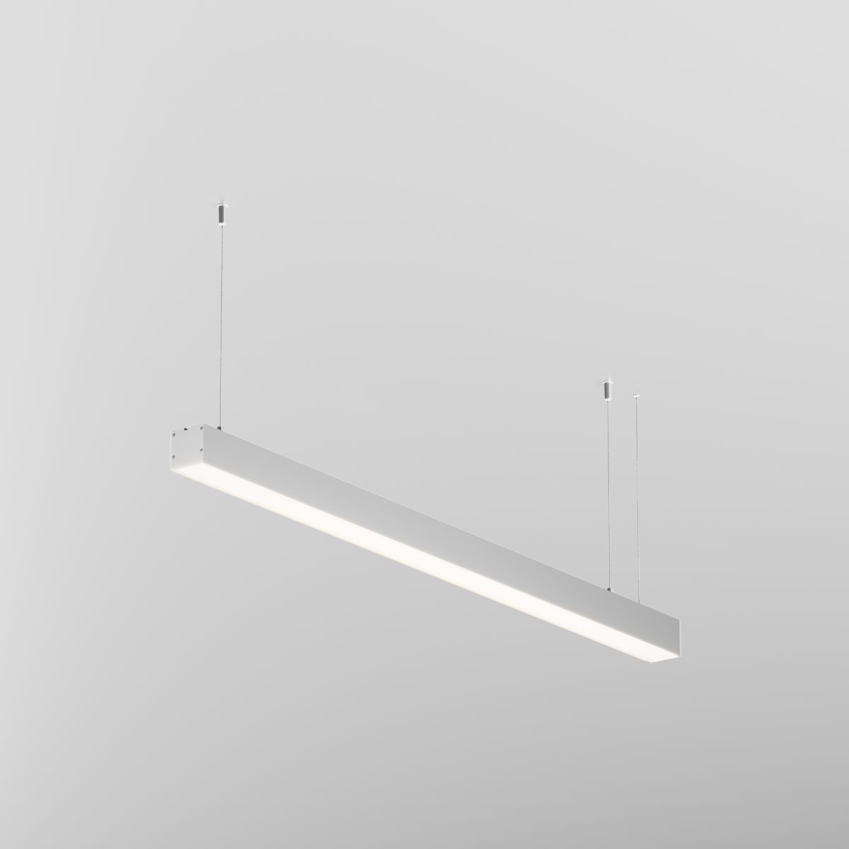 Линейный подвесной светильник офисный Maytoni Technical 3000K 50x50 (Серебро, 1 м) LL312019