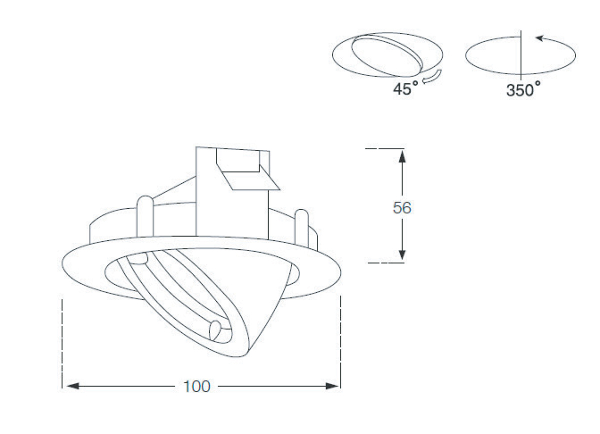 Встраиваемый светильник Donolux Downlight A1603-CH