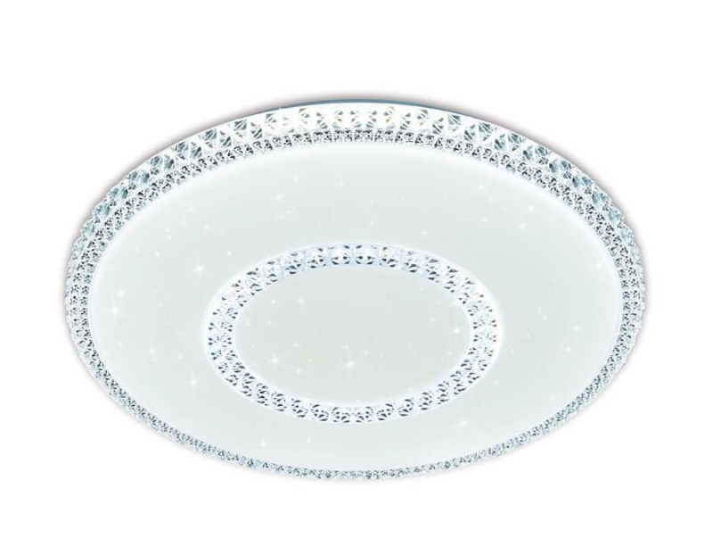 Потолочный светодиодный светильник Ambrella Light Orbital Crystal F99 WH 96W D500