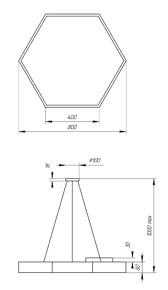 Подвесной светильник Эра Geometria SPO-122-W-40K-066 Б0050552