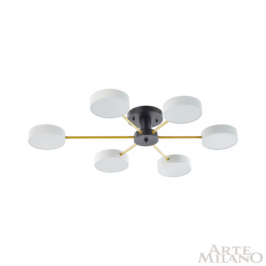 Потолочная люстра Arte Milano Ferrara 252006/6 Bk/Wh