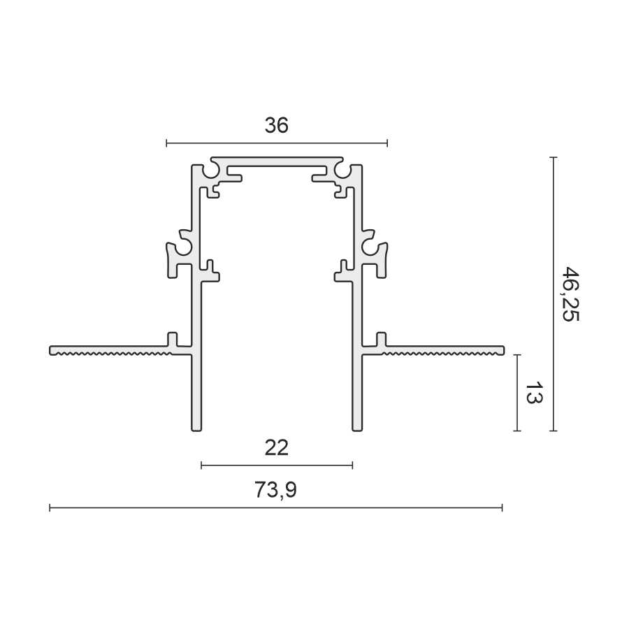 Встраиваемый магнитный трек Ledron АВД-5355 Black 1250 00000019861