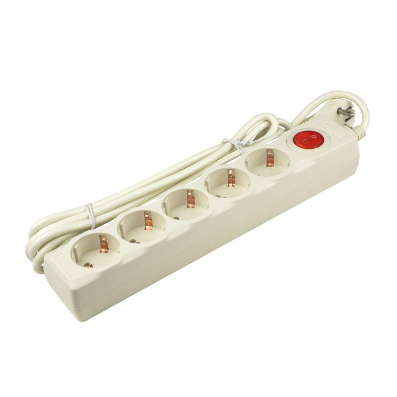 Cетевой фильтр (UL-00001745) Uniel 5гн х 3м с/з Universal S-GSU5-3 Ivory