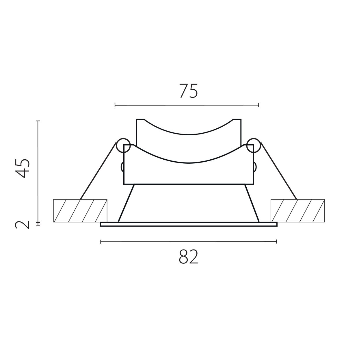 Рамка термостойкая (светильник) PVC д/крепления LED источника света в подвесном потолке Lightstar Piano 012907
