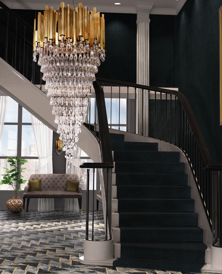 Подвесная люстра DeLight Collection Trump KM0988P-26 gold