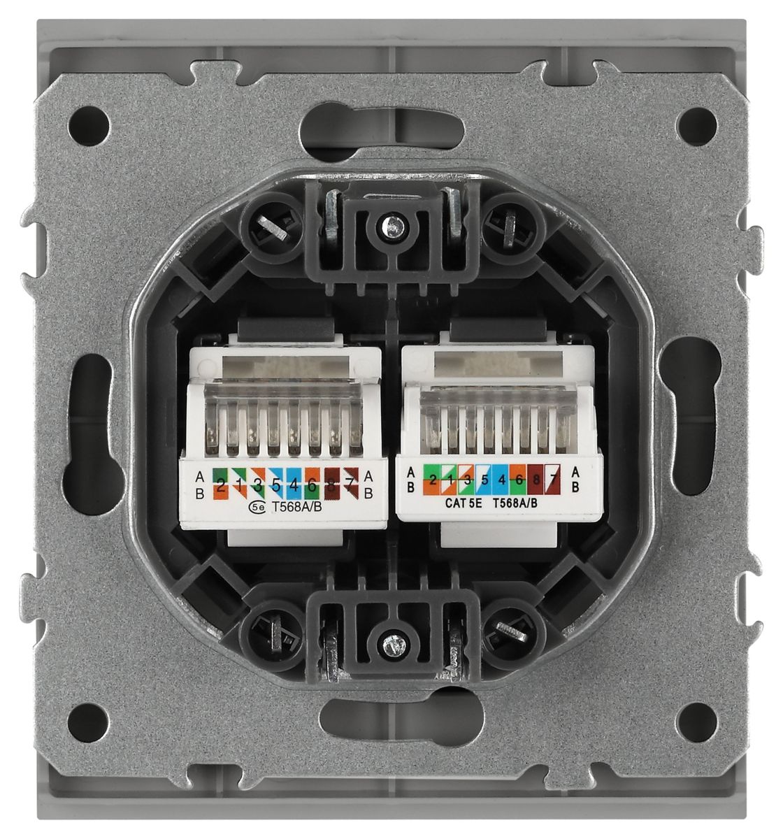 Розетка Эра Arktik 16-3108-03 информационная двойная 2XRJ45 алюминий Б0070486