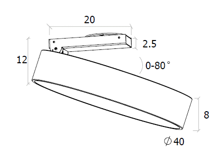 Спот DesignLed UF034-40-WH-NW 003007