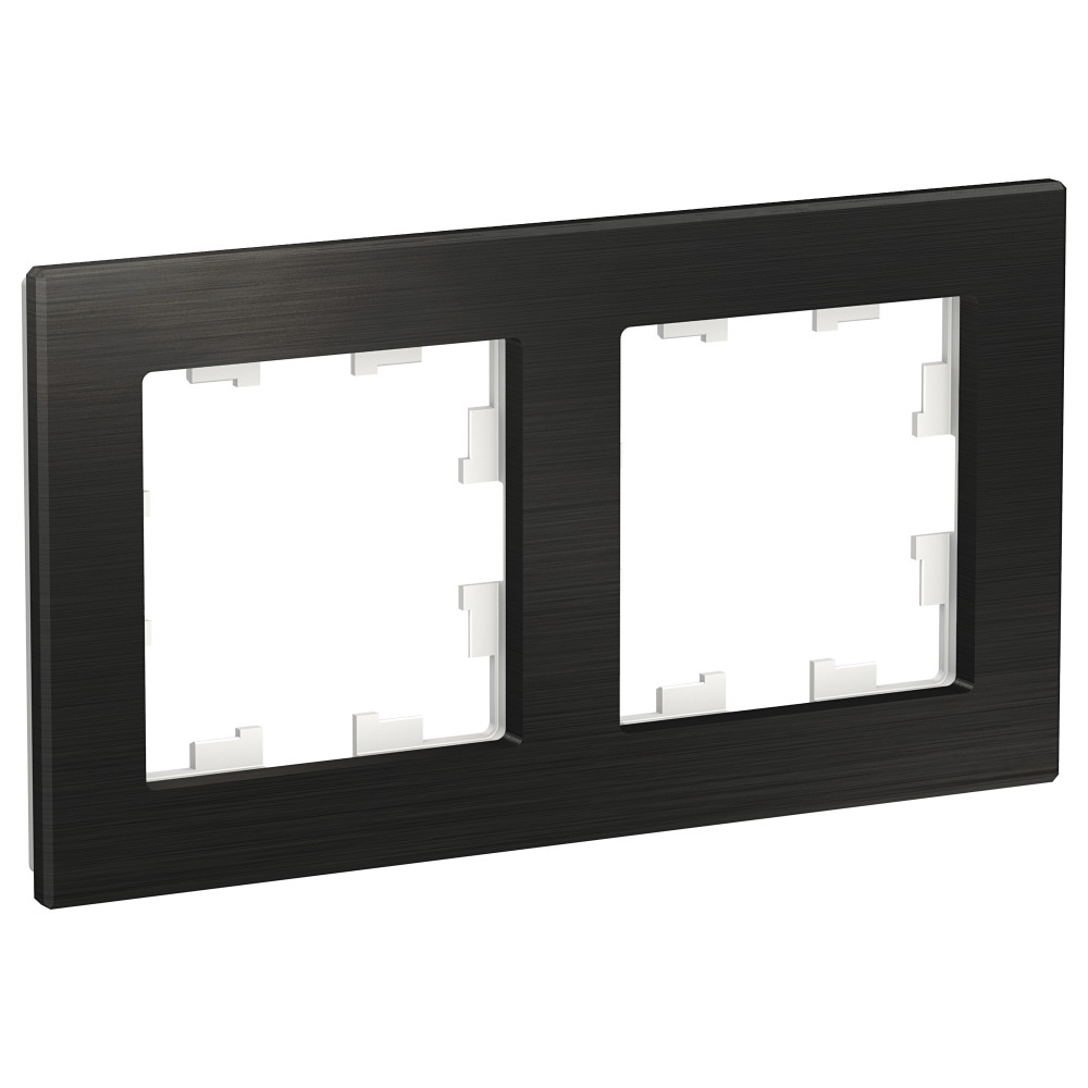 Рамка 2-ая Systeme Electric AtlasDesign Nature Металл оникс ATN312302