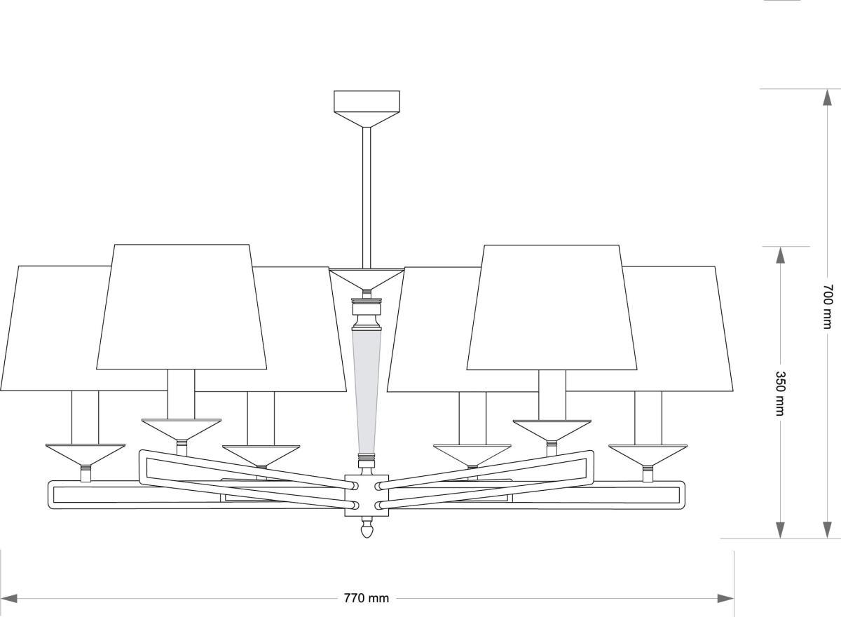 Подвесная люстра Kutek Zola ZOL-ZW-6(N/A)