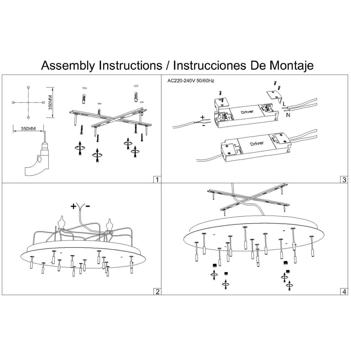 Основание потолочное 14L Mantra Modular Light Florones 9371