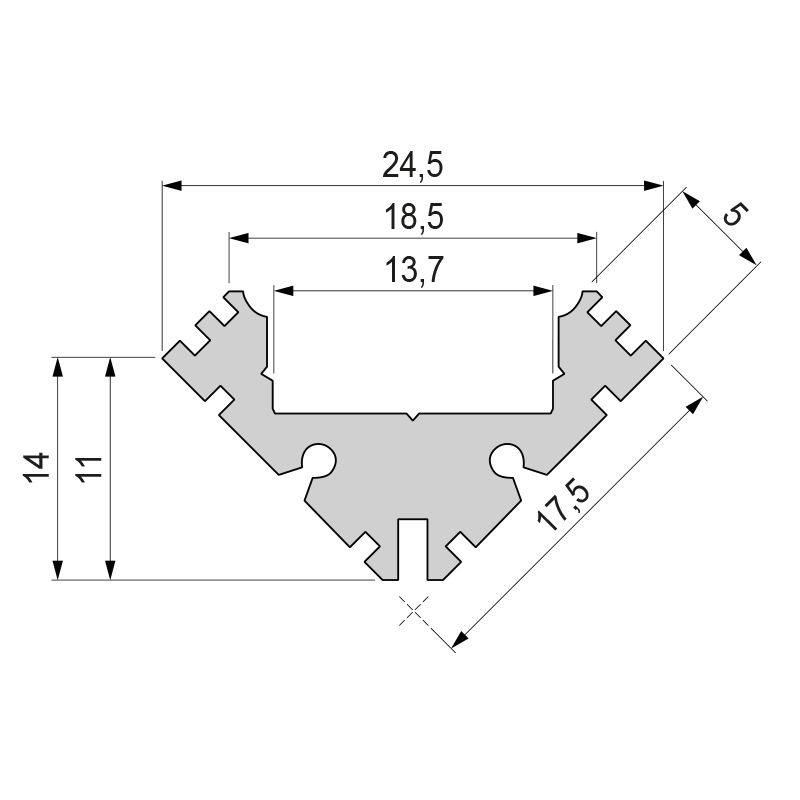 Профиль угловой Deko-Light AV-04-12 975411