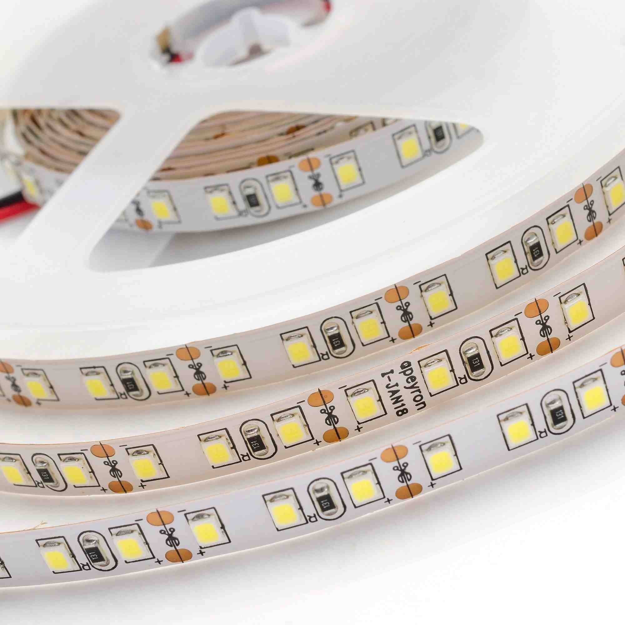 Светодиодная лента Apeyron 12В СТ 9,6Вт/м smd3528, 120д/м IP20 600Лм/м 5м 6500К 00-31