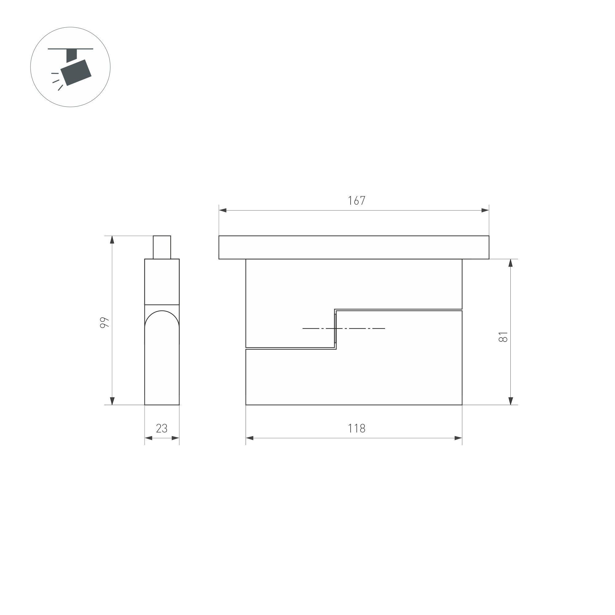 Трековый светильник Arlight MAG-ORIENT-FLAT-FOLD-S195-6W Day4000 (BK, 80 deg, 48V, DALI) 034658(1)