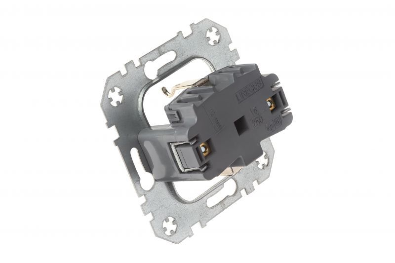 Розетка с заземлением и крышкой Liregus Epsilon 28-019