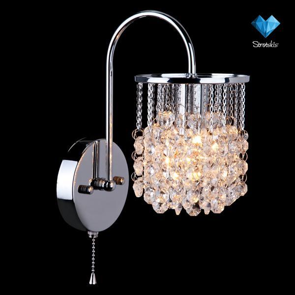 Хрустальное бра Eurosvet 3222/1 хром Strotskis