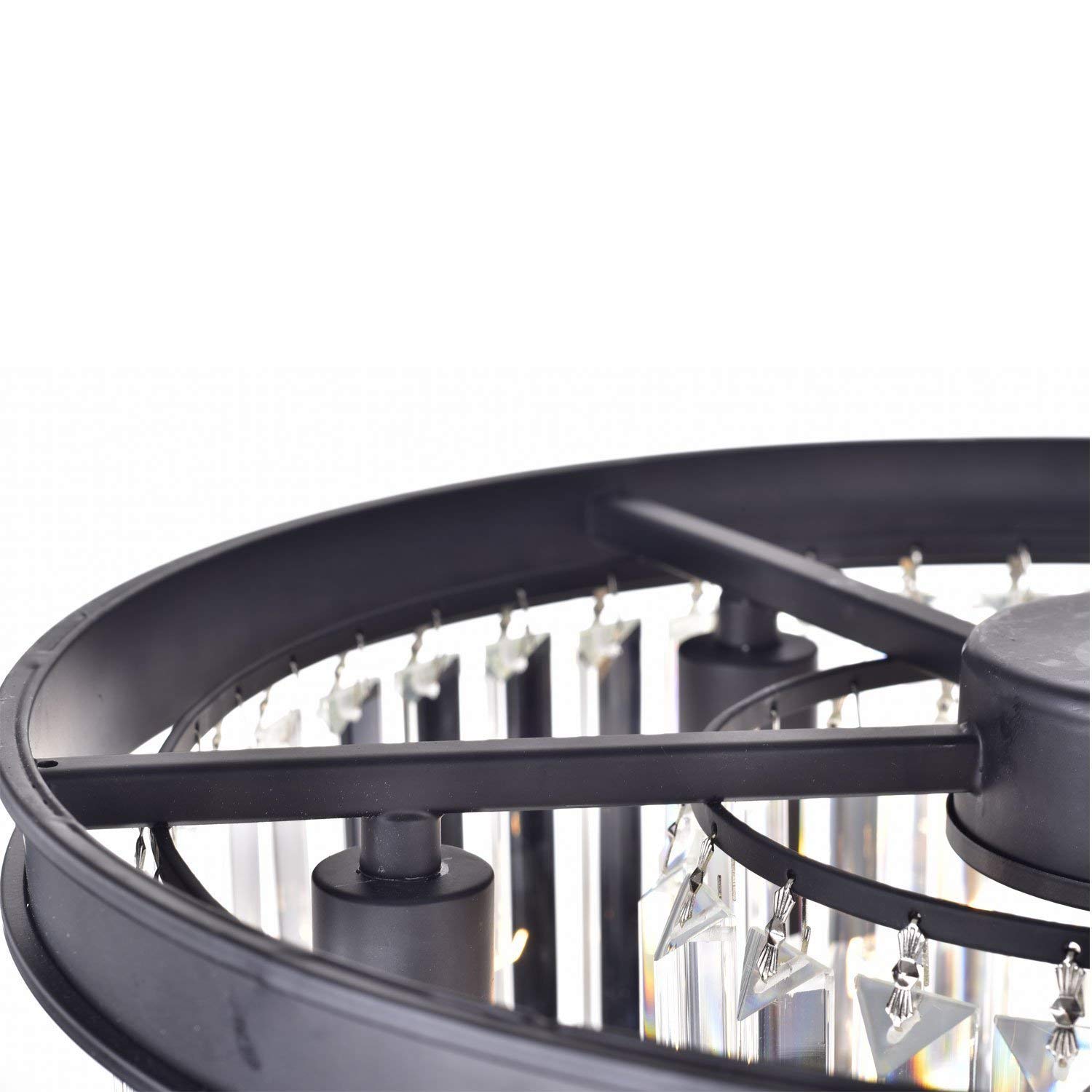 Подвесная люстра Delight Collection 1920s Odeon KR0387P-6B/P black/clear
