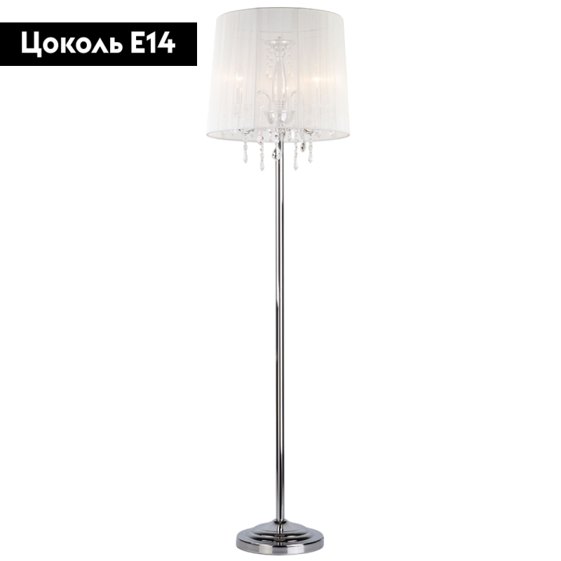 Торшер Eurosvet 2045/3F хром/белый