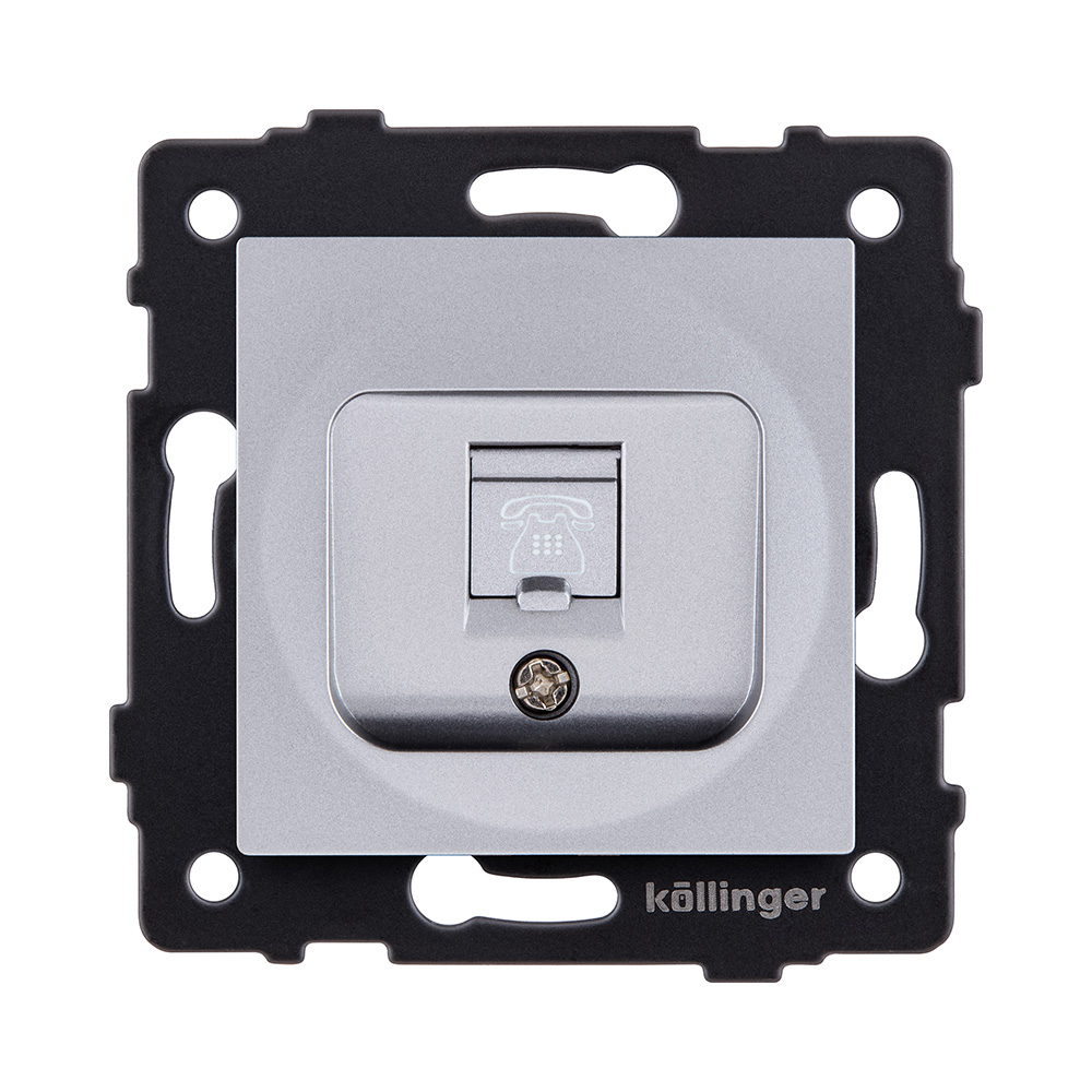 Розетка телефонная RJ11, серый Kollinger REA-009GY для Aspekt, Eleganz, Reflex