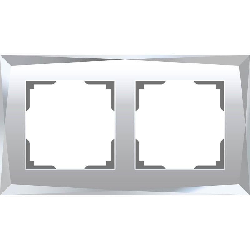 Рамка Werkel Diamant на 2 поста зеркальный WL08-Frame-02 4690389143823
