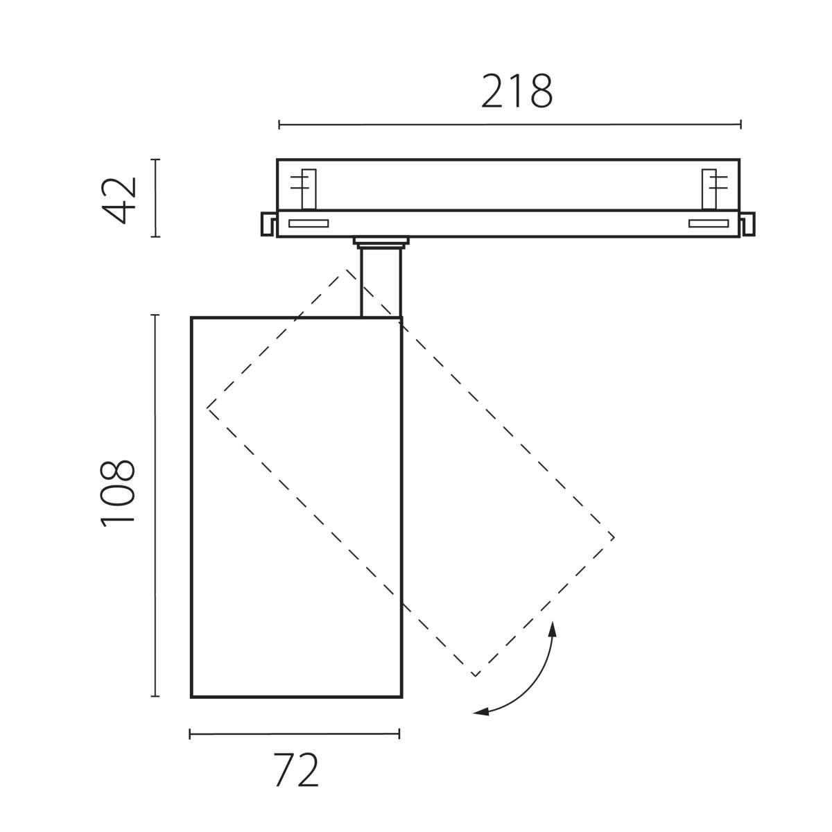 Трековый трехфазный светильник Quattro LED с управлением DALI Lightstar Alta Base A5247DALI