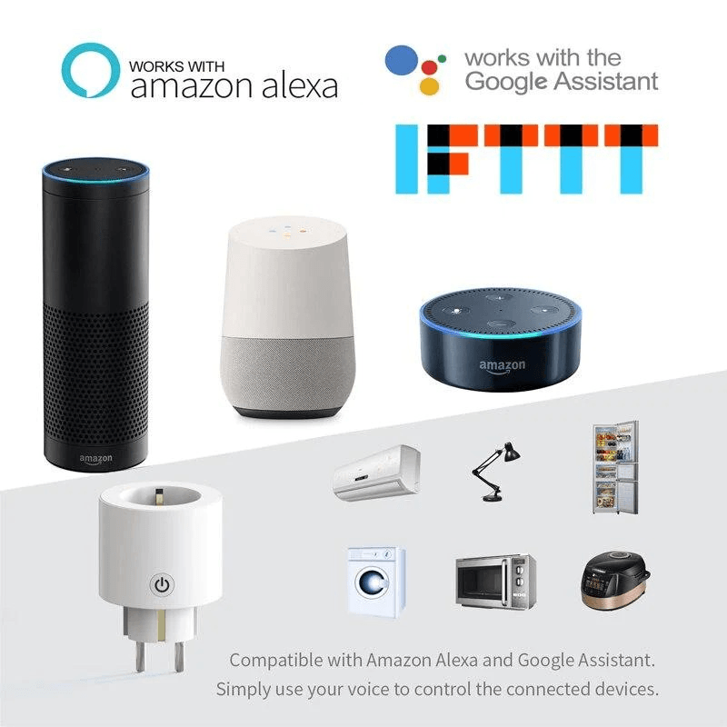 Розетка 1-пост. Moes Smart Socket Wi-Fi 250В 16А IP20 WK-UEU16-M