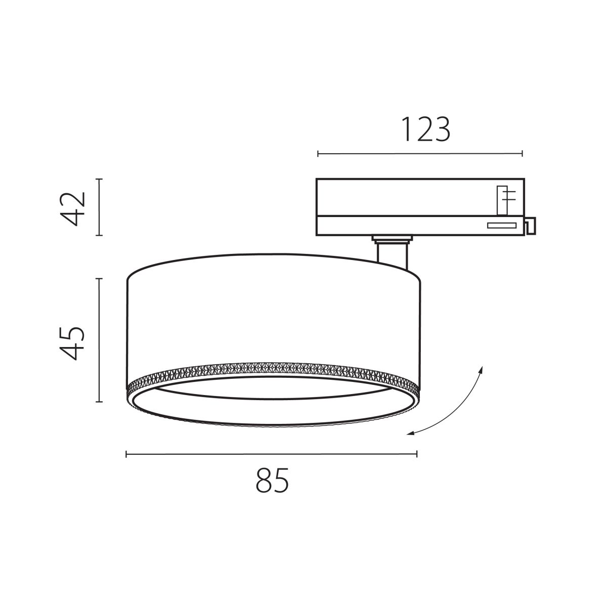 Трековый трехфазный светильник Quattro LED с адаптером Lightstar Alta Pro A5537QT