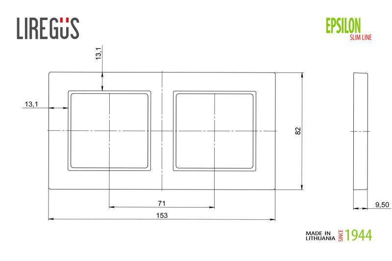 Рамка двухместная Liregus Epsilon 28-1202