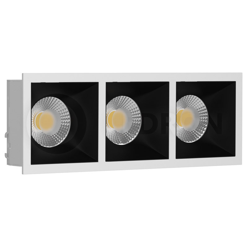Встраиваемый светильник LeDron RISE KIT 3 White/Black 00000014660