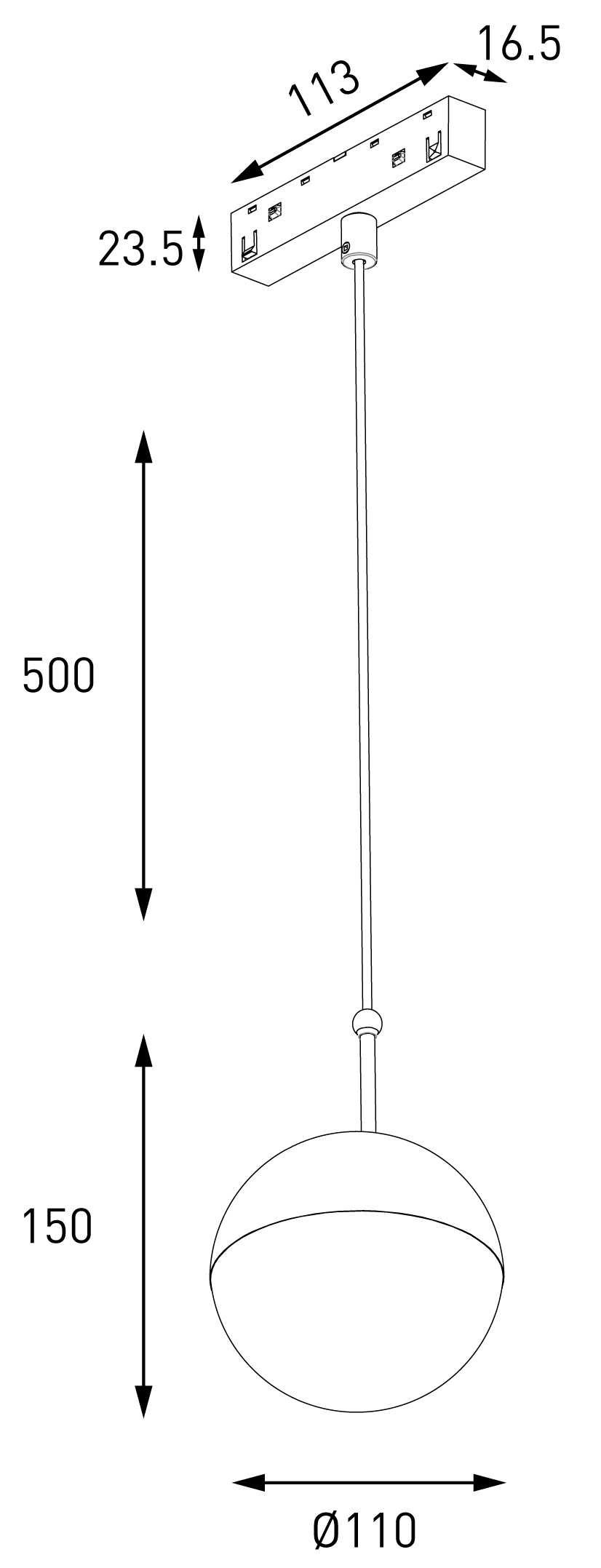 Трековый светильник Lumker SY-LINK-SF-BL-6-NW 013693