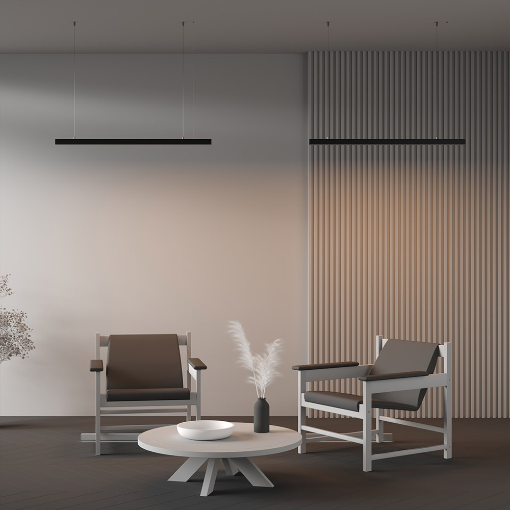 Линейный подвесной светильник Maytoni Technical 3000K 35x35 (Черный, 1 м) LL312011