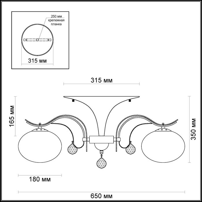 Потолочная люстра Odeon Light Adda 3954/5C