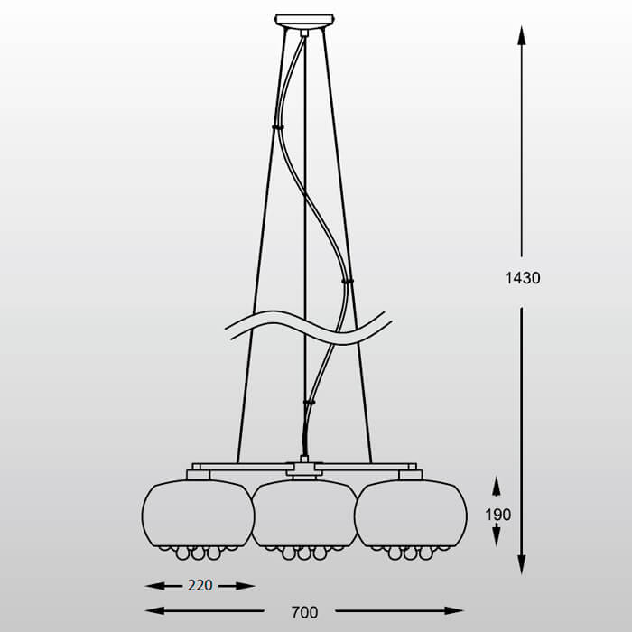Подвесной светильник Zumaline CRYSTAL P0076-03R-F4FZ