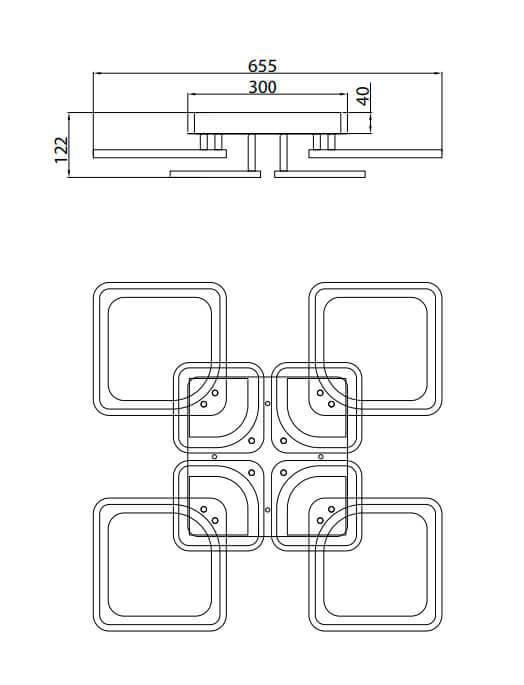 Потолочная люстра Rivoli Grafica 6007-105 Б0038158