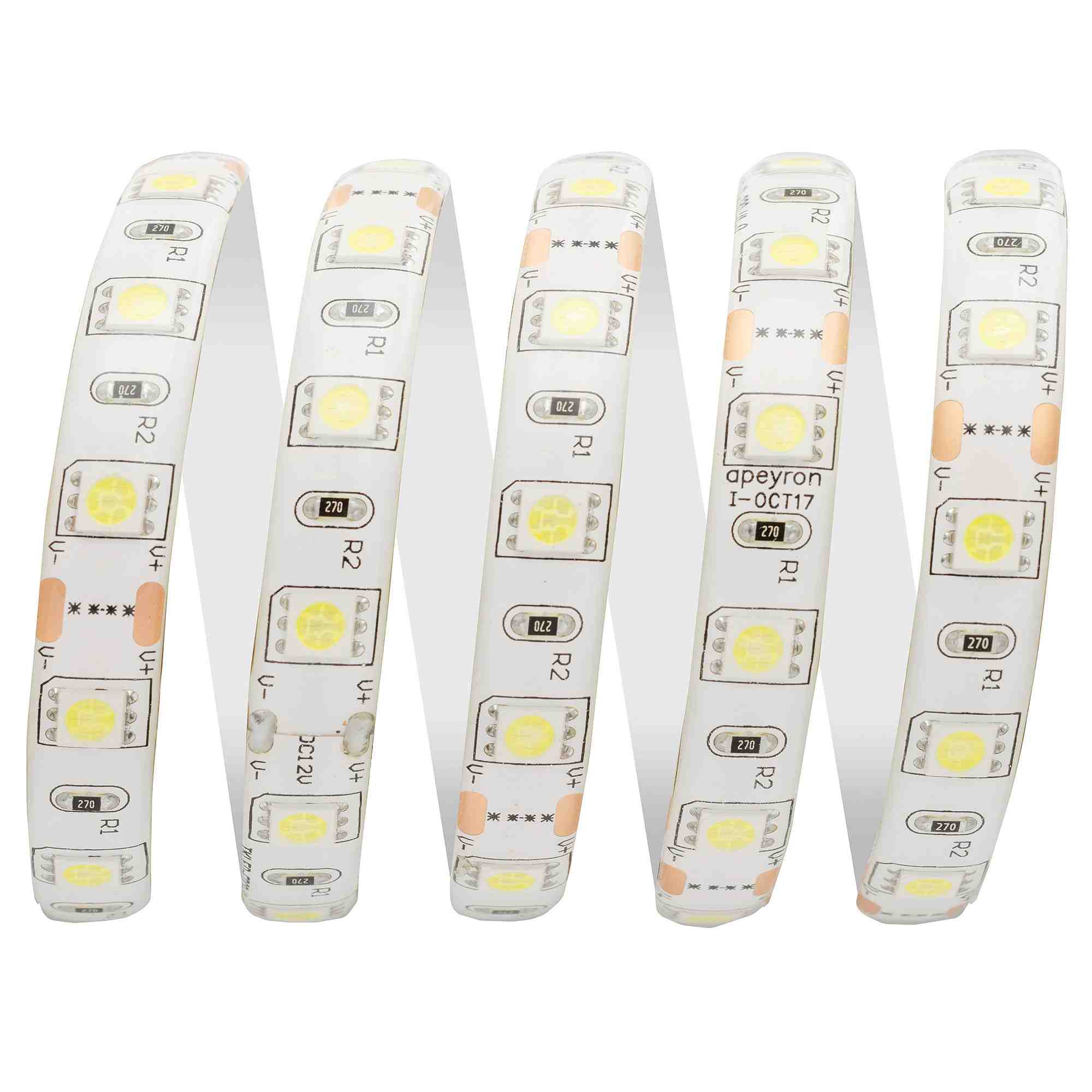 Светодиодная лента Apeyron 12В СТ 14,4Вт/м smd5050 60д/м IP65 700Лм/м 5м 6500К 00-10