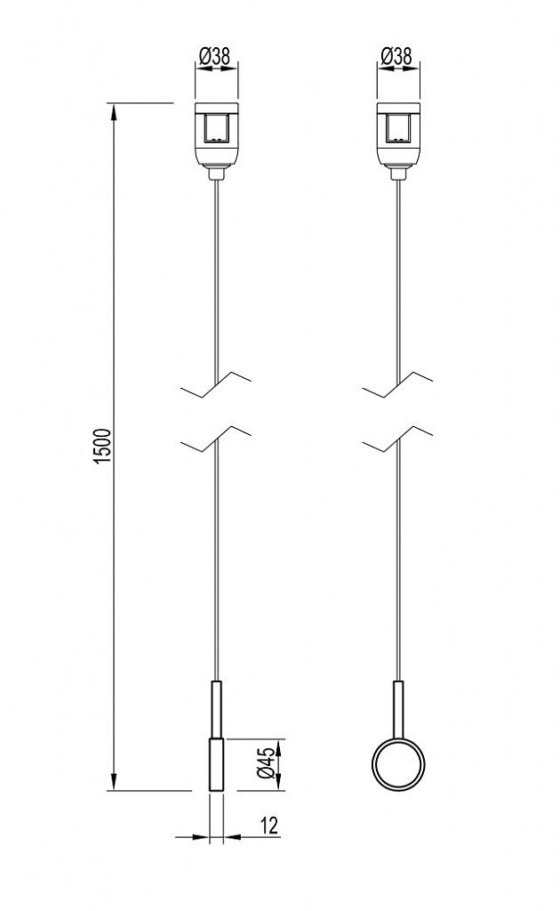 Держатель трека Arlight ART-APRIORI-HOLDER-HANG-TUBE-L1500 (GD) 049319