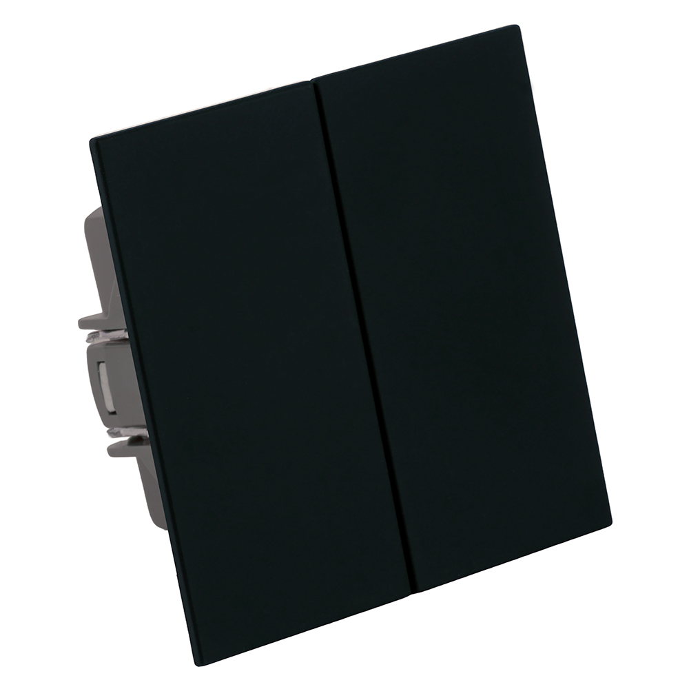 Переключатель 2-клавишный (механизм) Stekker Мия 250В 10А RSW10-3107-05 черный бархат 50448