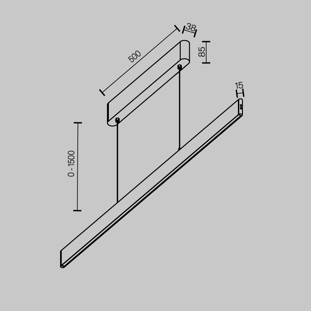 Линейный подвесной светильник Maytoni Ephoria P109PL-36W2.7-6K-BS