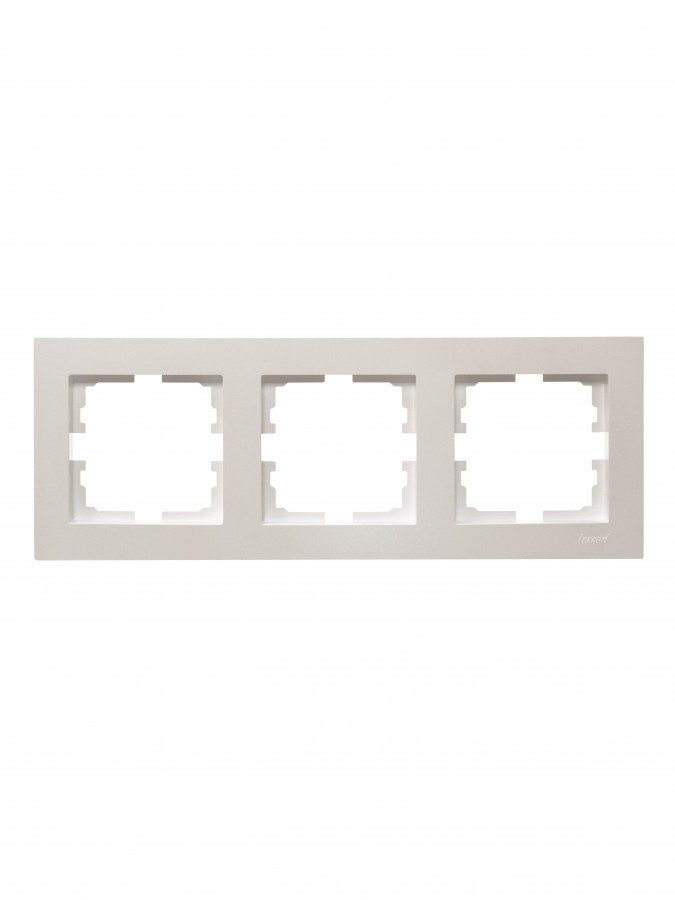 Рамка 3-ая горизонтальная без вст жемчужный Lezard Vesna 742-3000-148