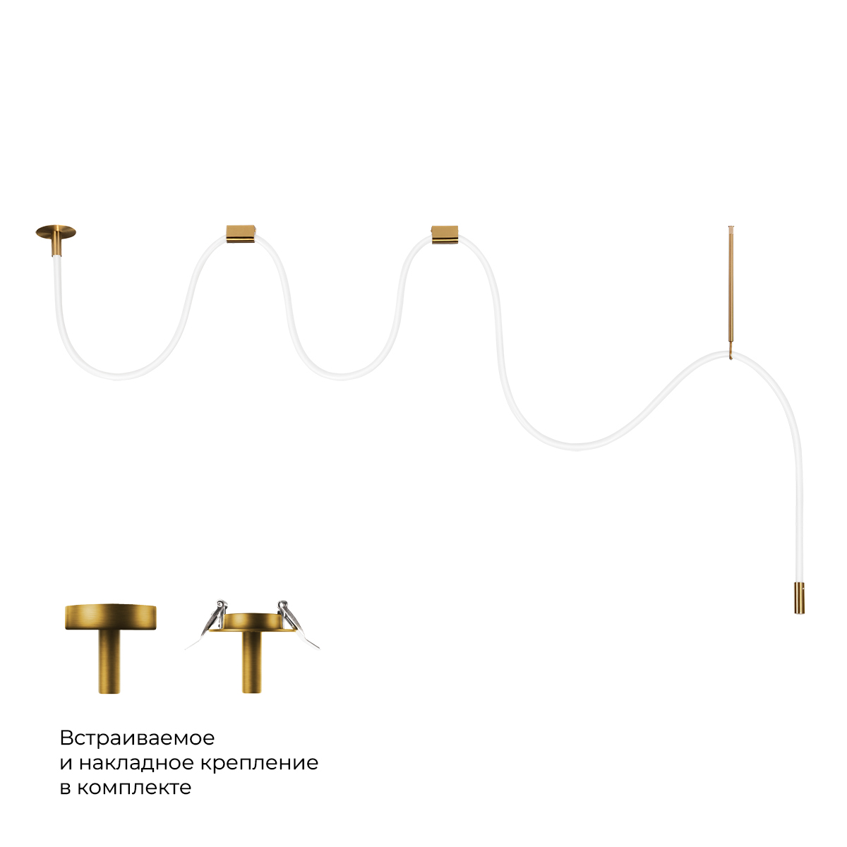 Потолочный светильник длинный Loft IT Thread 10388B Brass