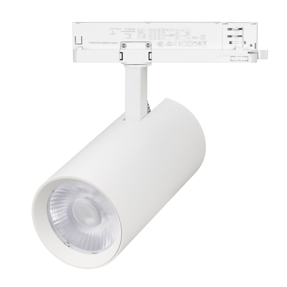 Трековый трехфазный светильник Arlight LGD-GERA-4TR-R90-30W Day4000 (WH, 24 deg, 230V, DALI) (IP20 Металл) 058813
