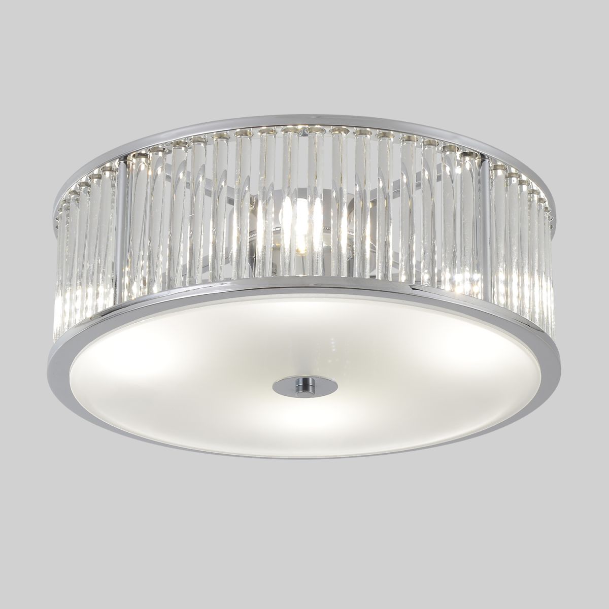 Потолочный светильник цилиндрический цилиндр Crystal Lux AVENUE PL4 CHROME