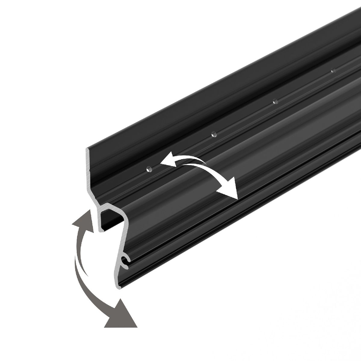 Профиль Arlight STRETCH-SHADOW-TECH-VENT-2000 BLACK (A2-DELTA) 041160
