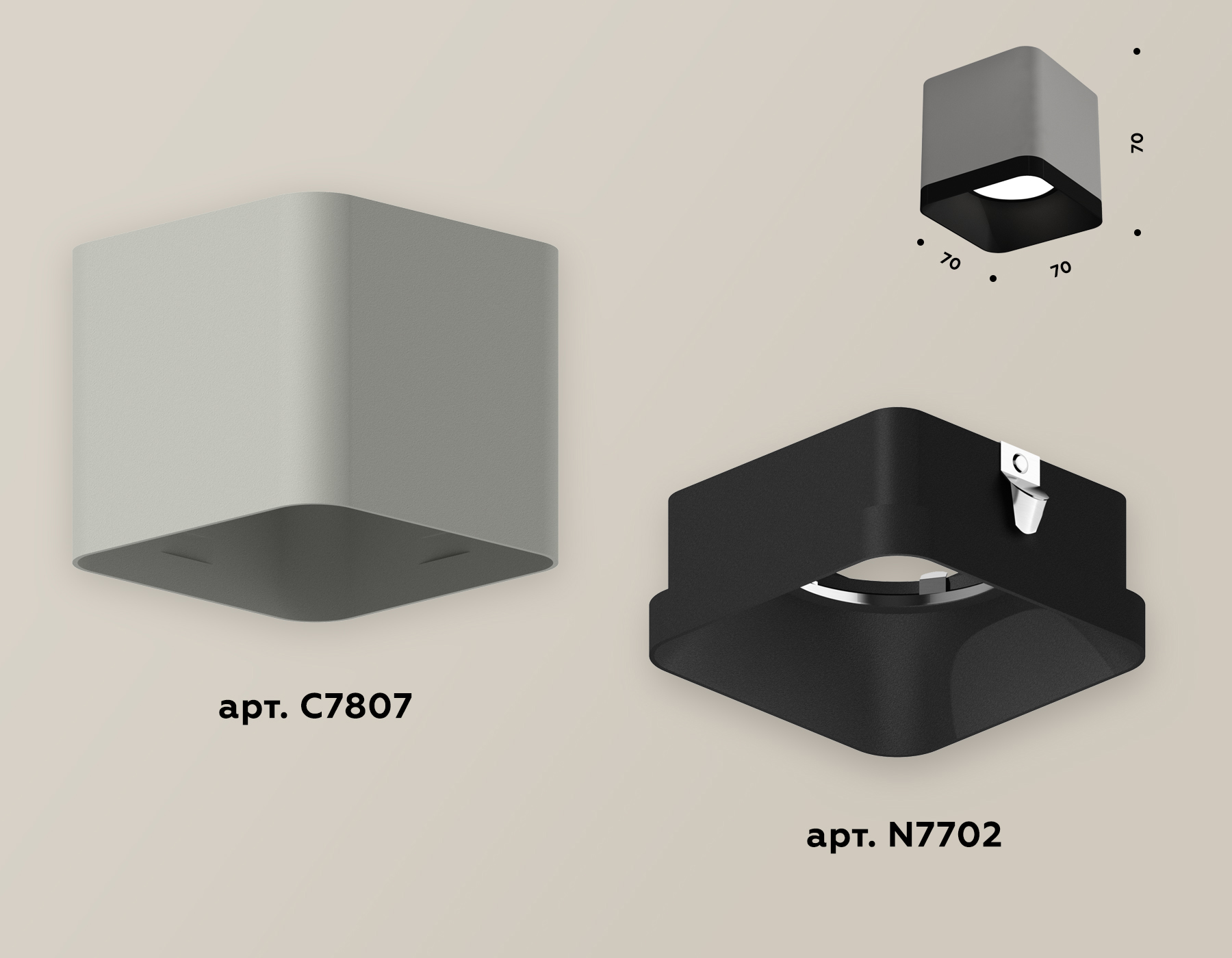 Накладной светильник Ambrella Light Techno XS7807002 (C7807, N7702)