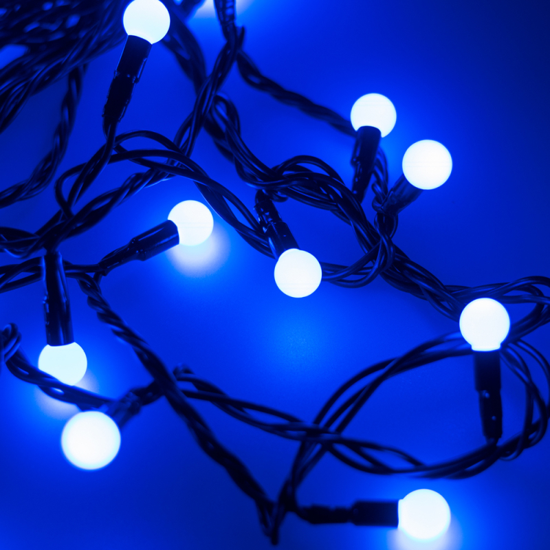 Светодиодная гирлянда Arlight ARD-Ball-Classic-D13-20000-Black-200LED Blue 025576