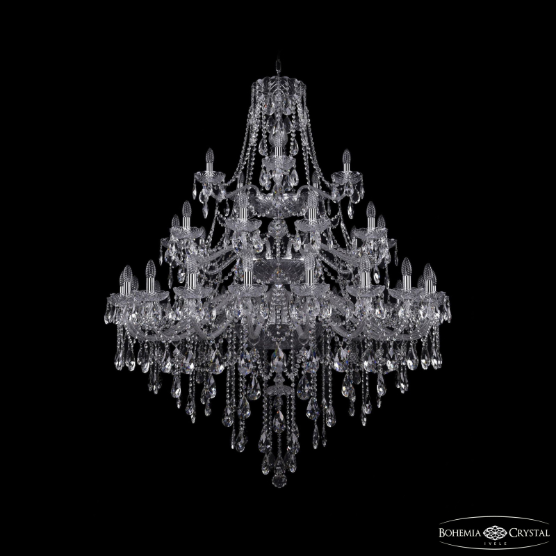Подвесная люстра второго света Bohemia Ivele Crystal 1415/20+10+5/460/3d Ni
