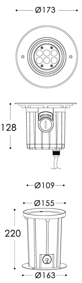 Грунтовый светильник Deko-Light Soft Flex 730267
