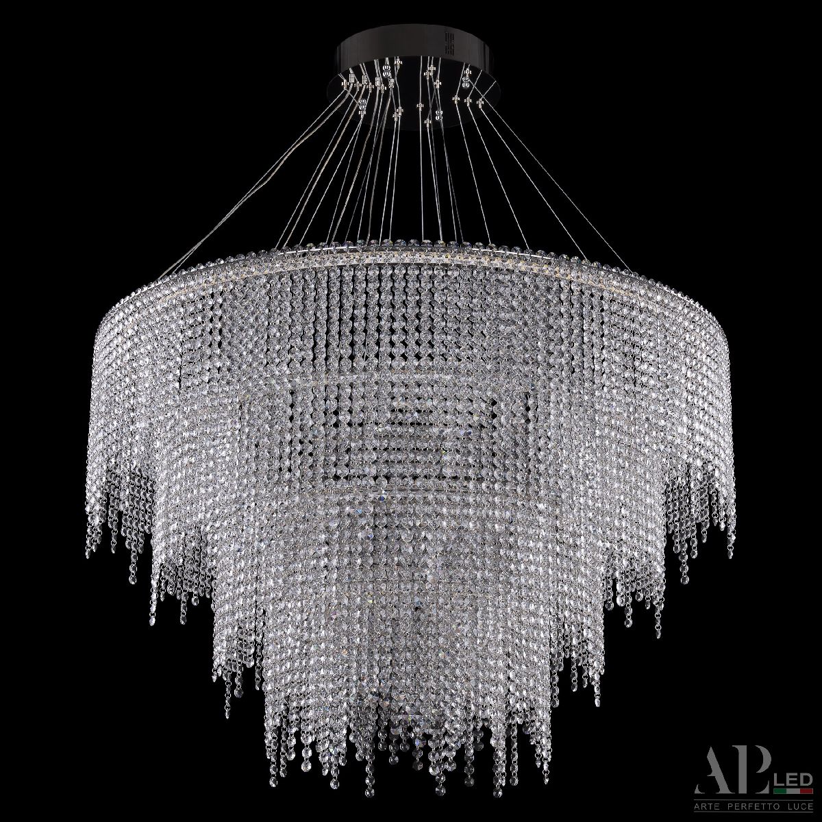 Каскадная люстра Arte Perfetto Luce Sicilia SH02.93.4D.B.Ni.4000