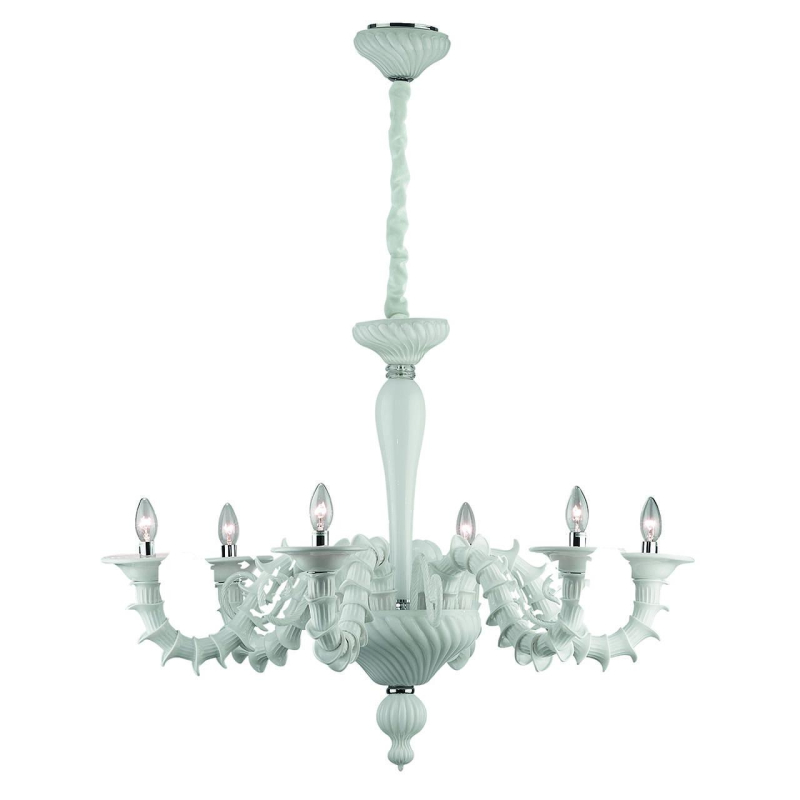 Подвесная люстра Ideal Lux Ca Rezzonico SP6 Bianco 007717