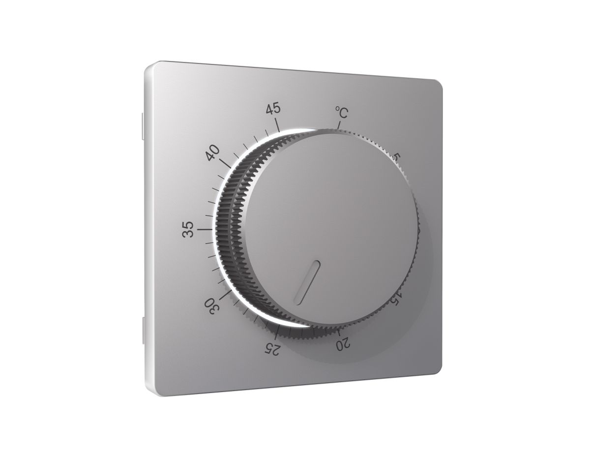 Лицевая панель Alfa (Сталь матовый) для терморегулятора теплого пола Quant Ambrella Volt AP5057