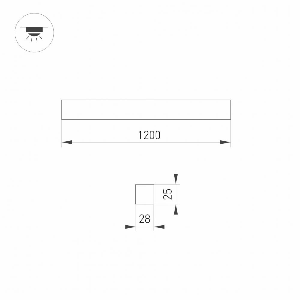 Потолочный светильник Arlight Snap-Starline-Flat-S1200-26W Warm3000 031572